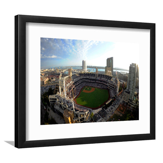 Stadium Petco Park, Stadium Canvas, Sport Art, Gift for him, White Border Framed Art Print Wall Decor