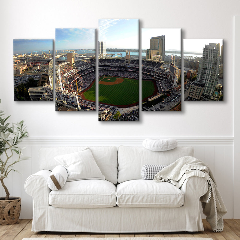 Stadium Petco Park, Stadium Canvas, Sport Art, Gift for him, 5 Panel, Large Canvas, Canvas Print Wall Art