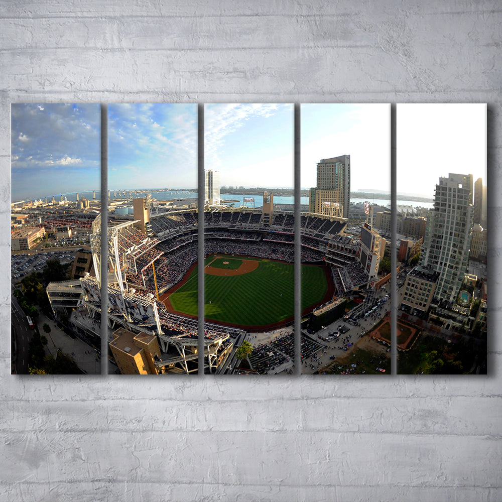Stadium Petco Park, Stadium Canvas, Sport Art, 5 Panel B, Extra Large Canvas, Canvas Print Wall Art