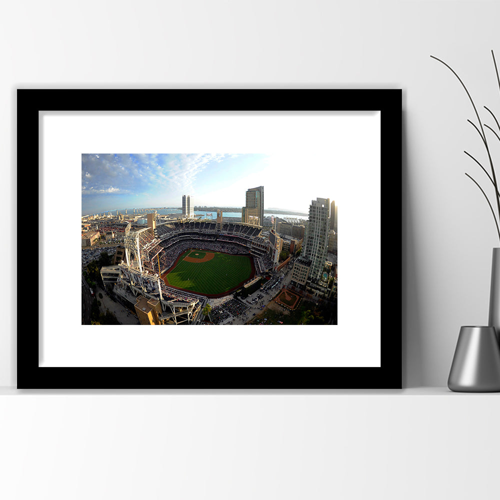 Stadium Petco Park, Stadium Canvas, Sport Art, Gift for him, White Border Framed Art Print Wall Decor