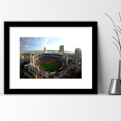 Stadium Petco Park, Stadium Canvas, Sport Art, Gift for him, White Border Framed Art Print Wall Decor