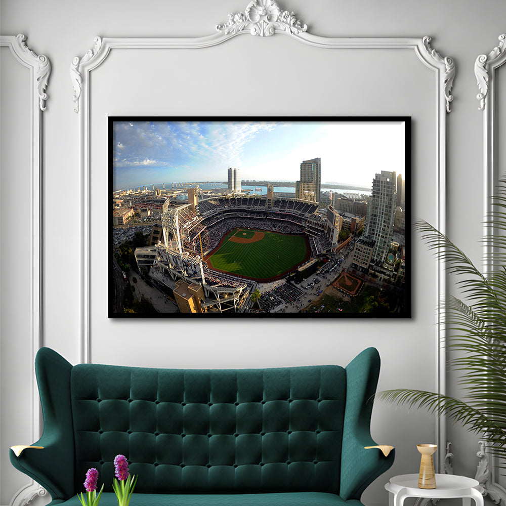 Stadium Petco Park, Stadium Canvas, Sport Art, Gift for him, Framed Art Print Wall Decor, Picture Framed