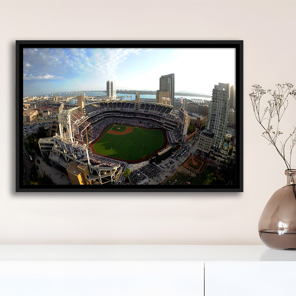 Stadium Petco Park, Stadium Canvas, Sport Art, Framed Canvas Print Wall Art, Floating Frame
