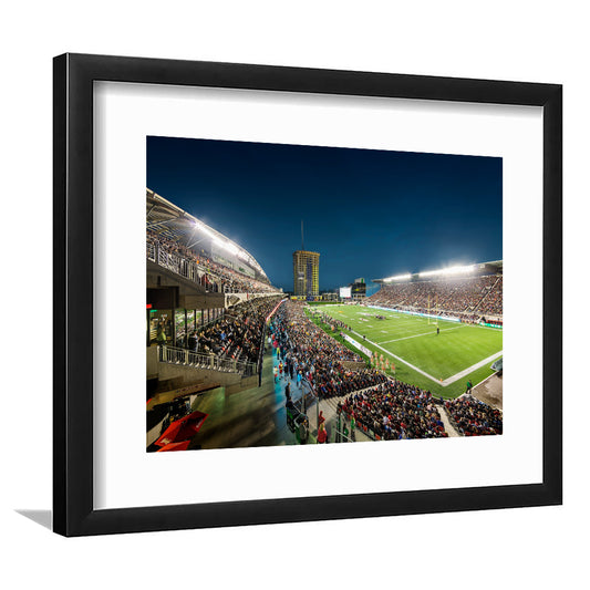 Stadium Td, Stadium Canvas, Sport Art, Gift for him, White Border Framed Art Print Wall Decor