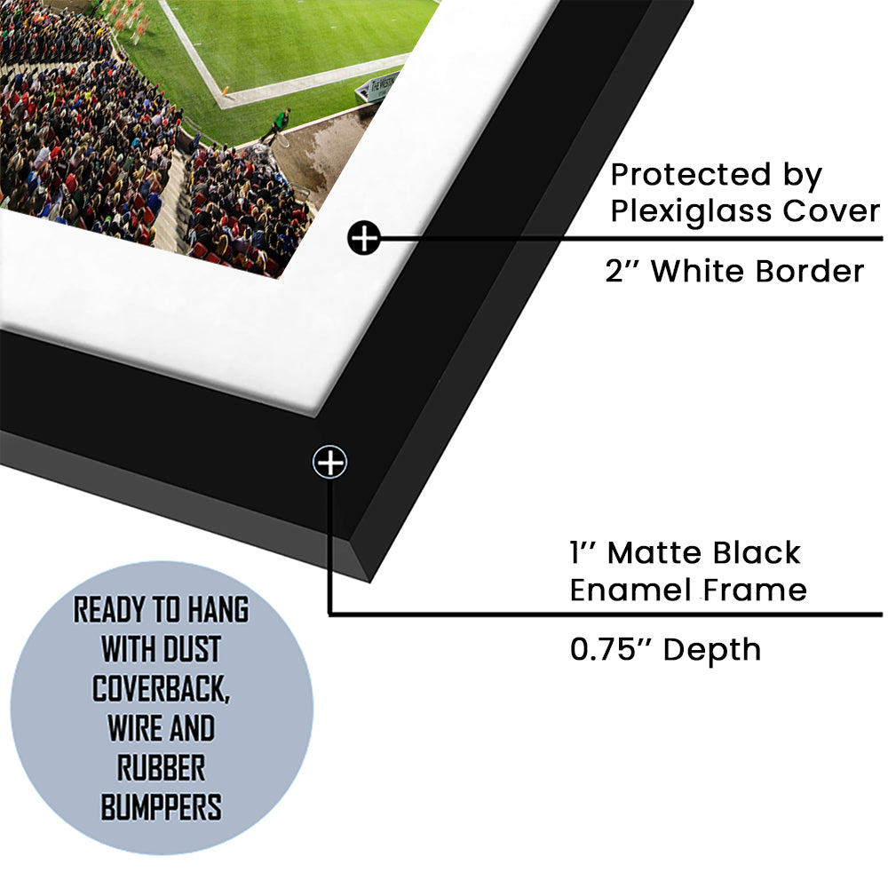 Stadium Td, Stadium Canvas, Sport Art, Gift for him, White Border Framed Art Print Wall Decor