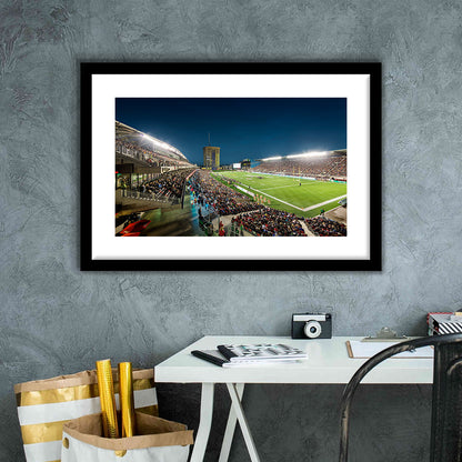Stadium Td, Stadium Canvas, Sport Art, Gift for him, White Border Framed Art Print Wall Decor