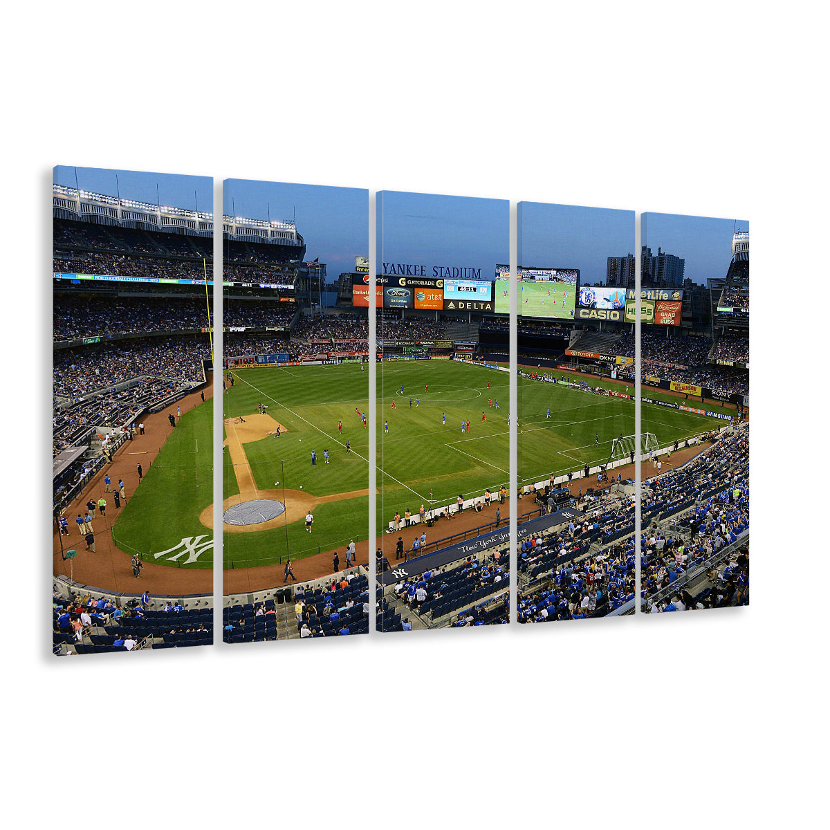 Stadium Yankee, Stadium Canvas, Sport Art, 5 Panel B, Extra Large Canvas, Canvas Print Wall Art
