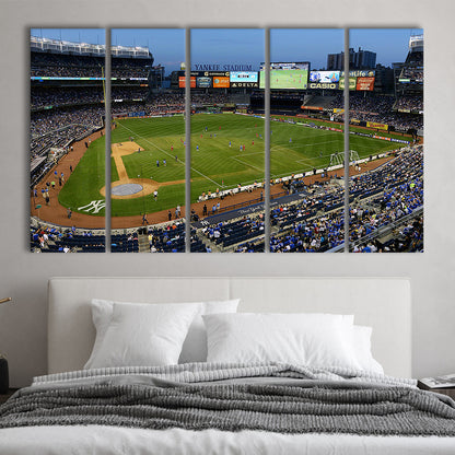 Stadium Yankee, Stadium Canvas, Sport Art, 5 Panel B, Extra Large Canvas, Canvas Print Wall Art