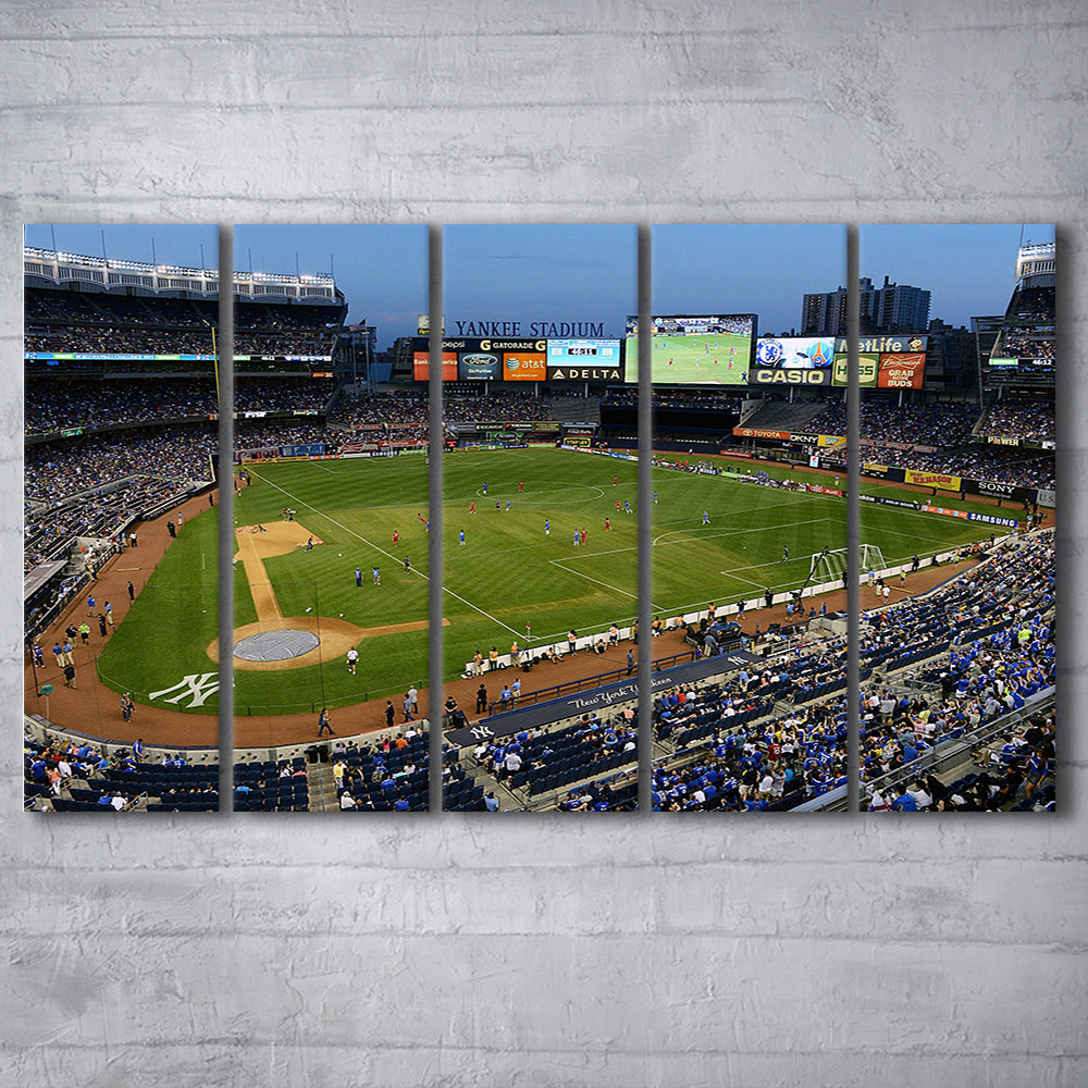 Stadium Yankee, Stadium Canvas, Sport Art, 5 Panel B, Extra Large Canvas, Canvas Print Wall Art