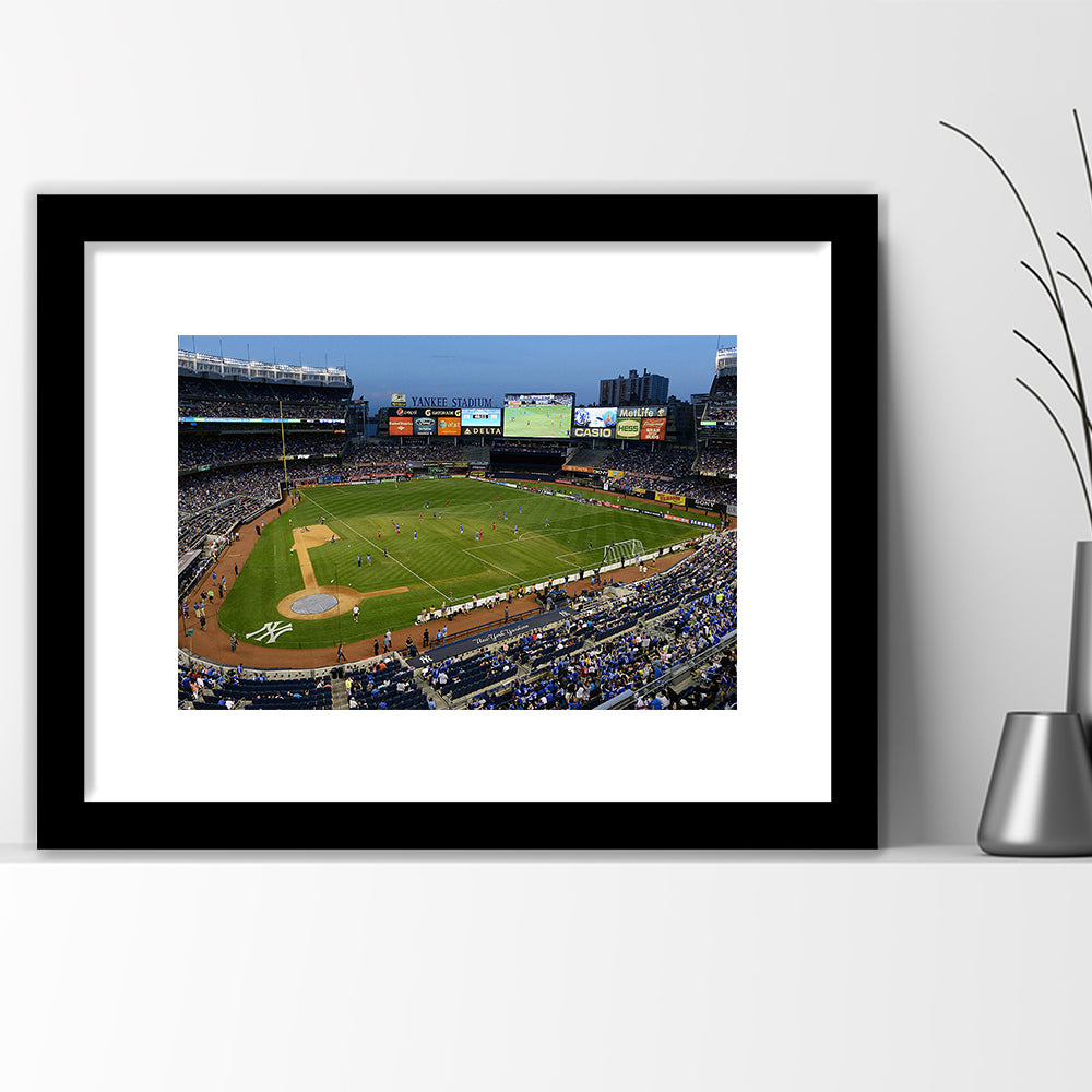 Stadium Yankee, Stadium Canvas, Sport Art, Gift for him, White Border Framed Art Print Wall Decor