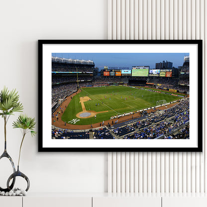 Stadium Yankee, Stadium Canvas, Sport Art, Gift for him, White Border Framed Art Print Wall Decor