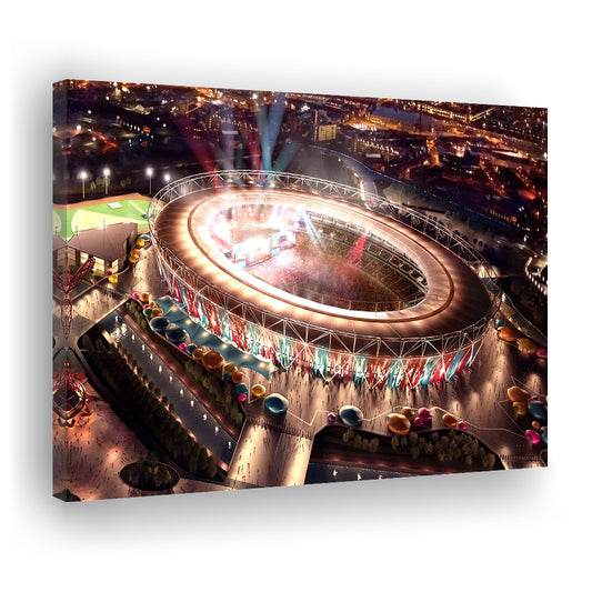 Stadium in London Olympics, Stadium Canvas, Sport Art, Gift for him, Man Cave Decor, Art Print, Canvas Print Wall Art