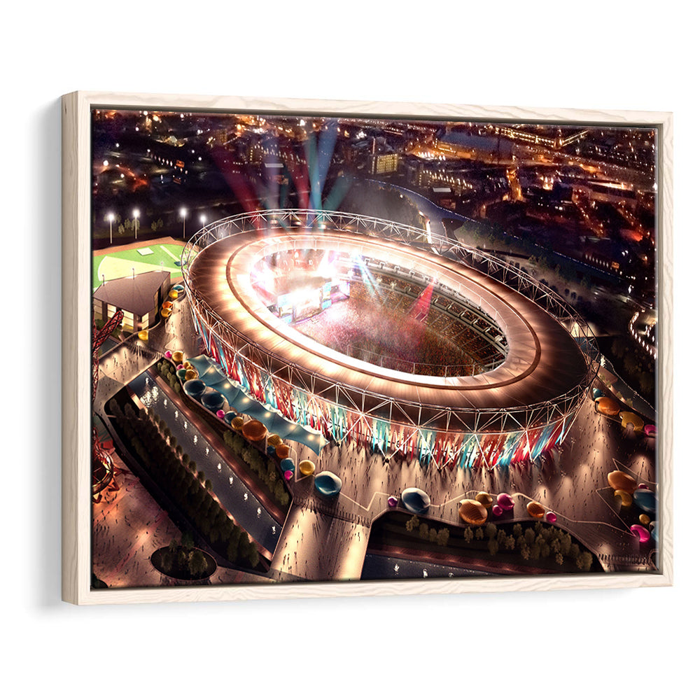 Stadium in London Olympics, Stadium Canvas, Sport Art, Framed Canvas Print Wall Art, Floating Frame