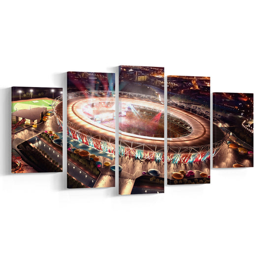Stadium in London Olympics, Stadium Canvas, Sport Art, Gift for him, 5 Panel, Large Canvas, Canvas Print Wall Art