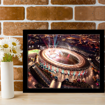 Stadium in London Olympics, Stadium Canvas, Sport Art, Gift for him, Framed Art Print Wall Decor, Picture Framed