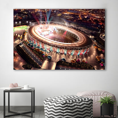 Stadium in London Olympics, Stadium Canvas, Sport Art, Gift for him, Man Cave Decor, Art Print, Canvas Print Wall Art