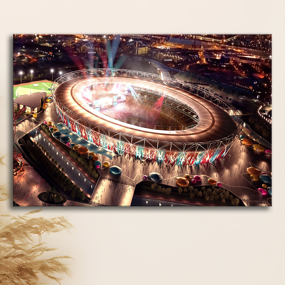 Stadium in London Olympics, Stadium Canvas, Sport Art, Gift for him, Man Cave Decor, Art Print, Canvas Print Wall Art