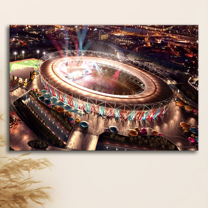 Stadium in London Olympics, Stadium Canvas, Sport Art, Gift for him, Man Cave Decor, Art Print, Canvas Print Wall Art