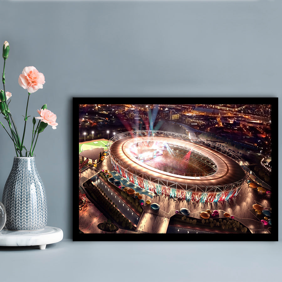 Stadium in London Olympics, Stadium Canvas, Sport Art, Gift for him, Framed Art Print Wall Decor, Picture Framed