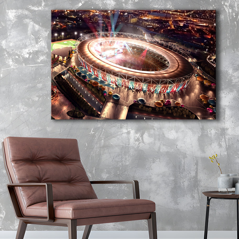 Stadium in London Olympics, Stadium Canvas, Sport Art, Gift for him, Man Cave Decor, Art Print, Canvas Print Wall Art