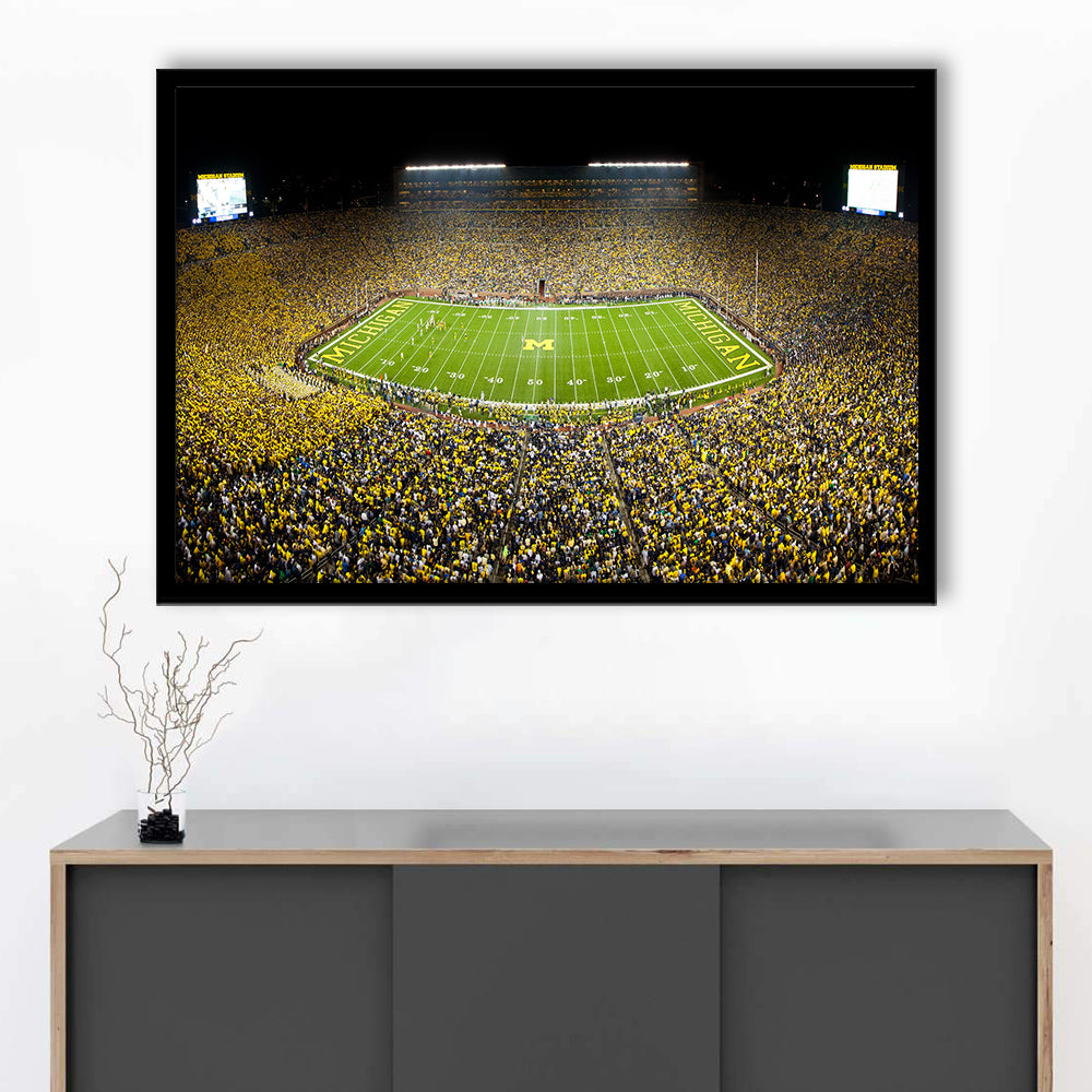 Stadium in Michigan, Stadium Canvas, Sport Art, Gift for him, Framed Art Print Wall Decor, Picture Framed
