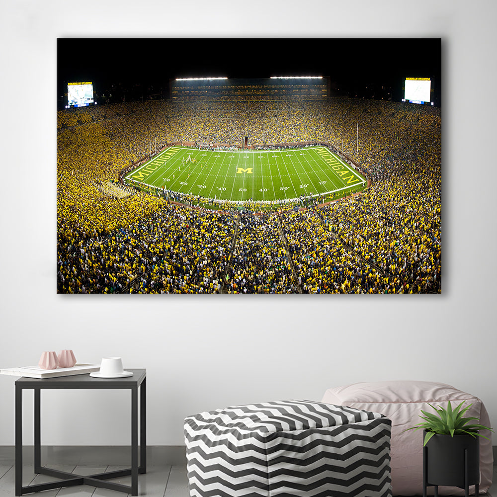 Stadium in Michigan, Stadium Canvas, Sport Art, Gift for him, Man Cave Decor, Art Print, Canvas Print Wall Art