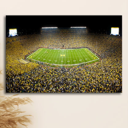 Stadium in Michigan, Stadium Canvas, Sport Art, Gift for him, Man Cave Decor, Art Print, Canvas Print Wall Art