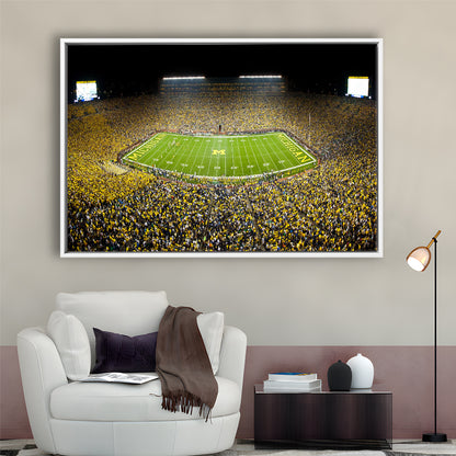 Stadium in Michigan, Stadium Canvas, Sport Art, Framed Canvas Print Wall Art, Floating Frame