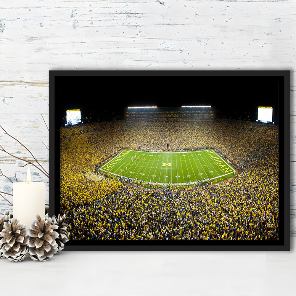 Stadium in Michigan, Stadium Canvas, Sport Art, Framed Canvas Print Wall Art, Floating Frame