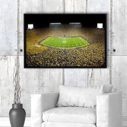 Stadium in Michigan, Stadium Canvas, Sport Art, Framed Canvas Print Wall Art, Floating Frame