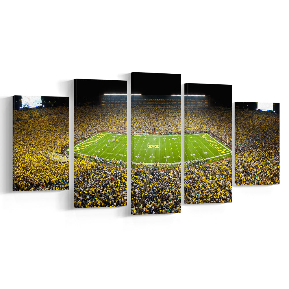 Stadium in Michigan, Stadium Canvas, Sport Art, Gift for him, 5 Panel, Large Canvas, Canvas Print Wall Art