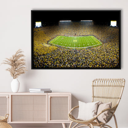 Stadium in Michigan, Stadium Canvas, Sport Art, Framed Canvas Print Wall Art, Floating Frame