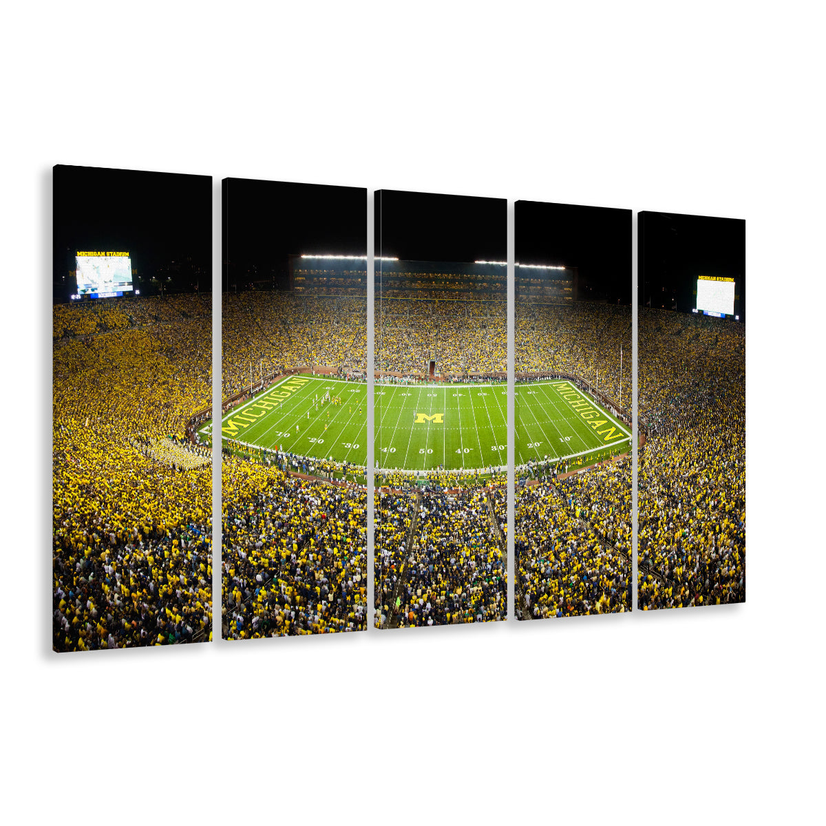 Stadium in Michigan, Stadium Canvas, Sport Art, 5 Panel B, Extra Large Canvas, Canvas Print Wall Art