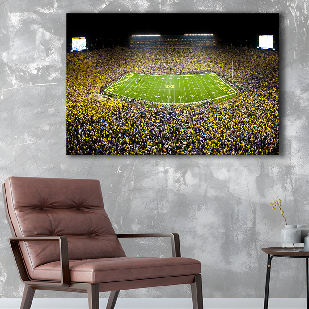 Stadium in Michigan, Stadium Canvas, Sport Art, Gift for him, Man Cave Decor, Art Print, Canvas Print Wall Art