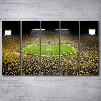 Stadium in Michigan, Stadium Canvas, Sport Art, 5 Panel B, Extra Large Canvas, Canvas Print Wall Art
