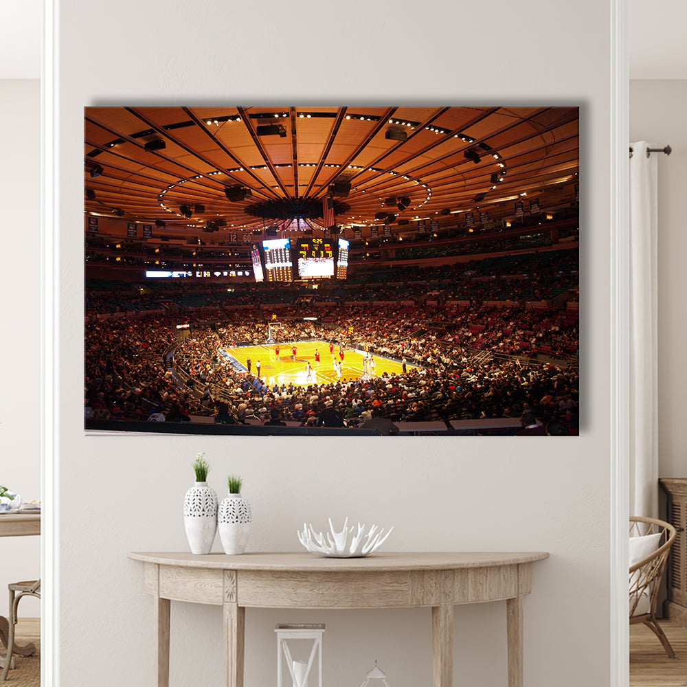Stadium in New York Madison Garden, Stadium Canvas, Sport Art, Gift for him, Man Cave Decor, Art Print, Canvas Print Wall Art