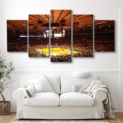 Stadium in New York Madison Garden, Stadium Canvas, Sport Art, Gift for him, 5 Panel, Large Canvas, Canvas Print Wall Art