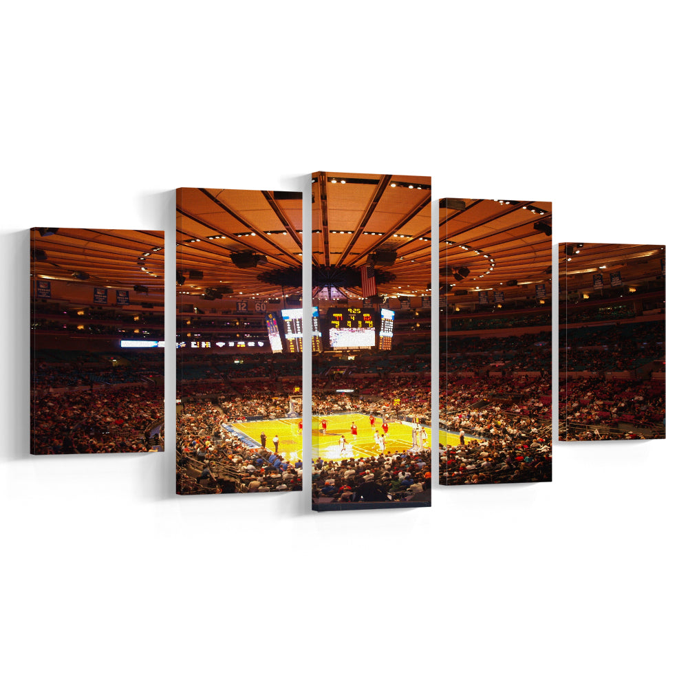 Stadium in New York Madison Garden, Stadium Canvas, Sport Art, Gift for him, 5 Panel, Large Canvas, Canvas Print Wall Art