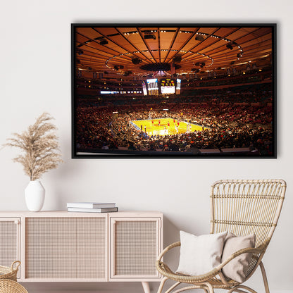 Stadium in New York Madison Garden, Stadium Canvas, Sport Art, Framed Canvas Print Wall Art, Floating Frame
