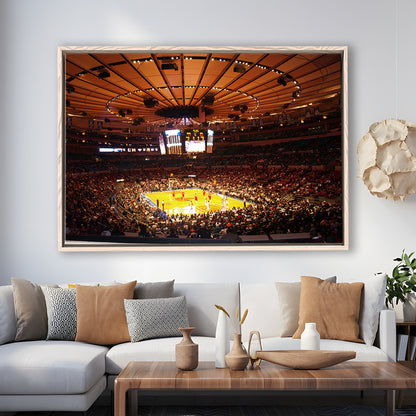 Stadium in New York Madison Garden, Stadium Canvas, Sport Art, Framed Canvas Print Wall Art, Floating Frame