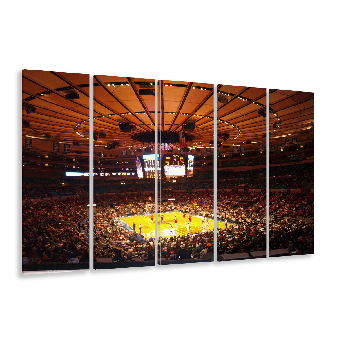Stadium in New York Madison Garden, Stadium Canvas, Sport Art, 5 Panel B, Extra Large Canvas, Canvas Print Wall Art