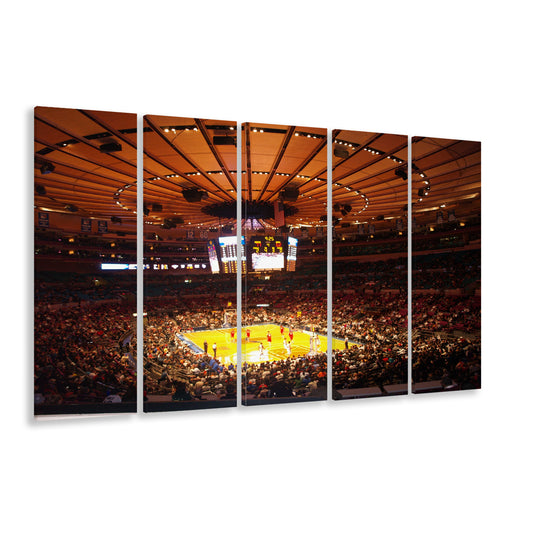 Stadium in New York Madison Garden, Stadium Canvas, Sport Art, 5 Panel B, Extra Large Canvas, Canvas Print Wall Art
