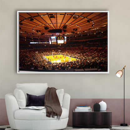 Stadium in New York Madison Garden, Stadium Canvas, Sport Art, Framed Canvas Print Wall Art, Floating Frame