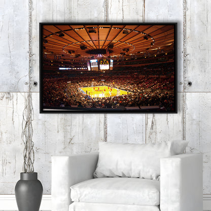 Stadium in New York Madison Garden, Stadium Canvas, Sport Art, Framed Canvas Print Wall Art, Floating Frame