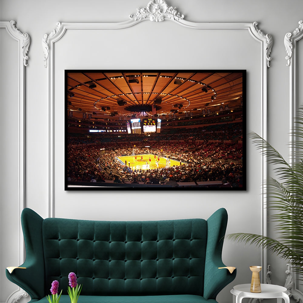 Stadium in New York Madison Garden, Stadium Canvas, Sport Art, Gift for him, Framed Art Print Wall Decor, Picture Framed