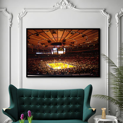 Stadium in New York Madison Garden, Stadium Canvas, Sport Art, Gift for him, Framed Art Print Wall Decor, Picture Framed