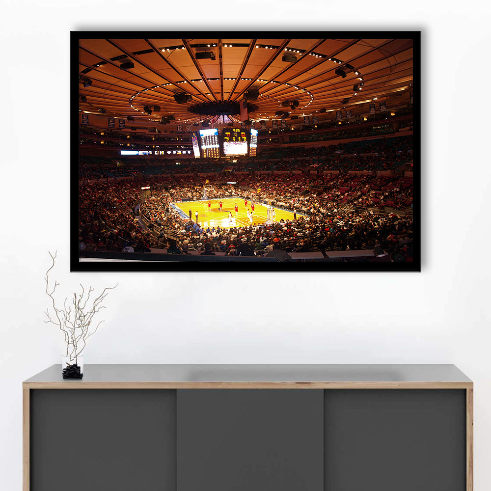 Stadium in New York Madison Garden, Stadium Canvas, Sport Art, Gift for him, Framed Art Print Wall Decor, Picture Framed
