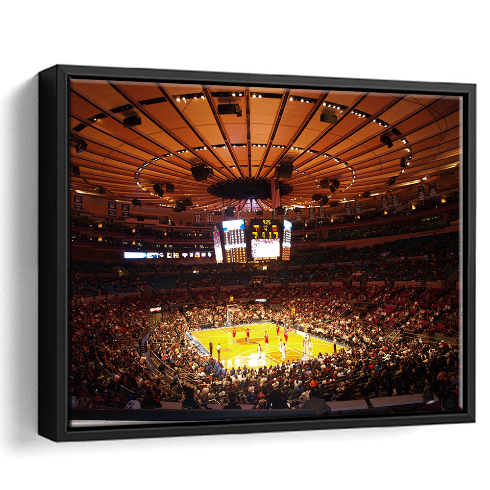 Stadium in New York Madison Garden, Stadium Canvas, Sport Art, Framed Canvas Print Wall Art, Floating Frame