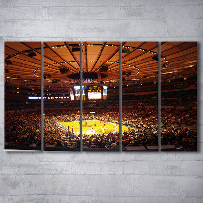 Stadium in New York Madison Garden, Stadium Canvas, Sport Art, 5 Panel B, Extra Large Canvas, Canvas Print Wall Art