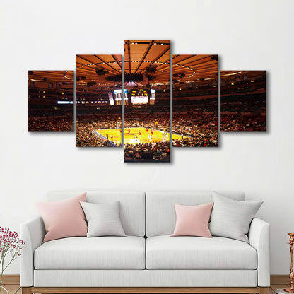 Stadium in New York Madison Garden, Stadium Canvas, Sport Art, Gift for him, 5 Panel, Large Canvas, Canvas Print Wall Art